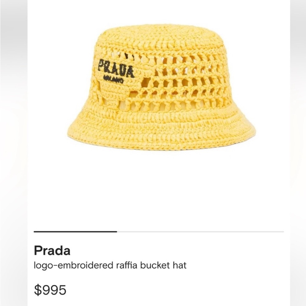 Prada Yellow Bucket Hat - Picture 4 of 5